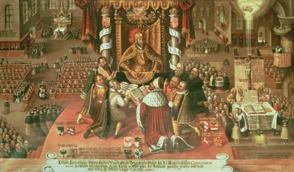 De overhandiging van de Augsburgse Confessie, 25 juni 1530